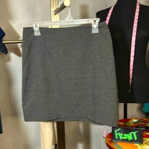 Fragile by XOXO Simple Grey Linen Business Skirt w zipper in back Size 11